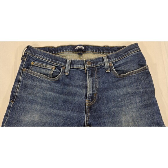 Lands End Mens Jeans Square Rigger Straight Leg Medium Wash Stretch Denim 35x26 - Picture 8 of 16